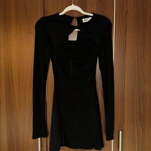 Chic Black Cutout Dress by Mistress Rocks